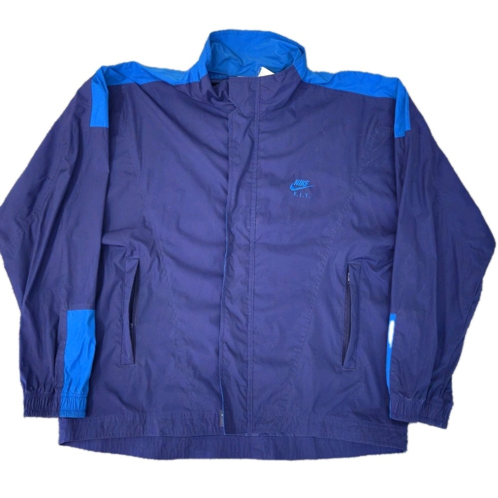 Vintage 90s Nike FIT Purple Full Zip Windbreaker Jacket Retro Men's Size M
